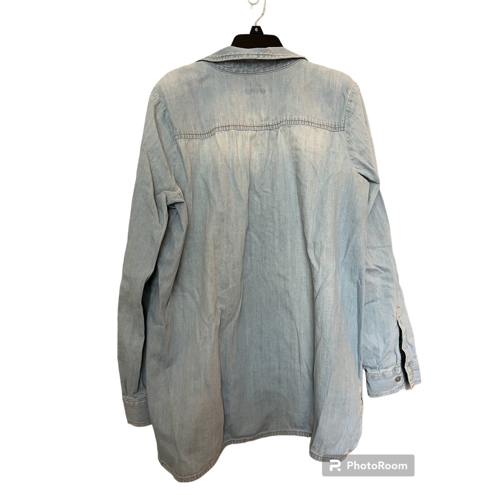 J. Jill Denim light wash denim tunic size M - Picture 2 of 5